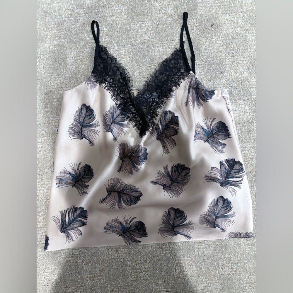 Bailey 44 Black and Cream Lace Trim Chemise